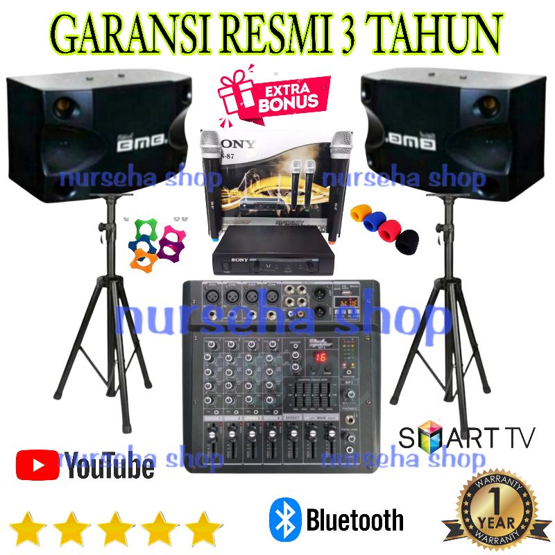 Paket sound system karaoke set speaker BMB super original