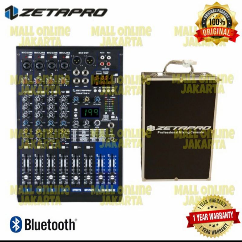 Mixer Audio Zetapro phantom 4channel Original phantom 4soundcard