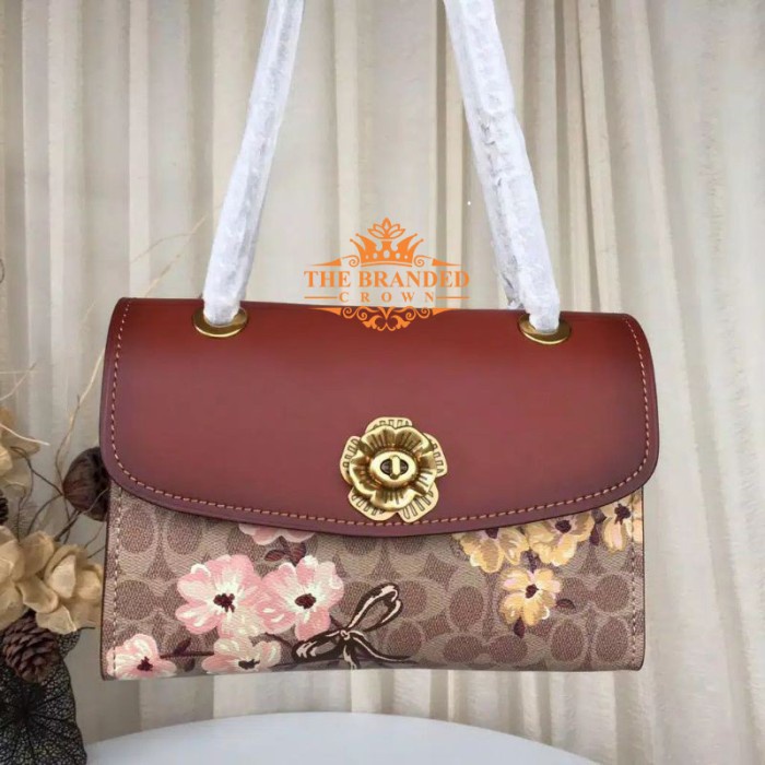 VS Tas Coach 54649 Parker In Signature Canvas With Prairie Floral Print Vvv