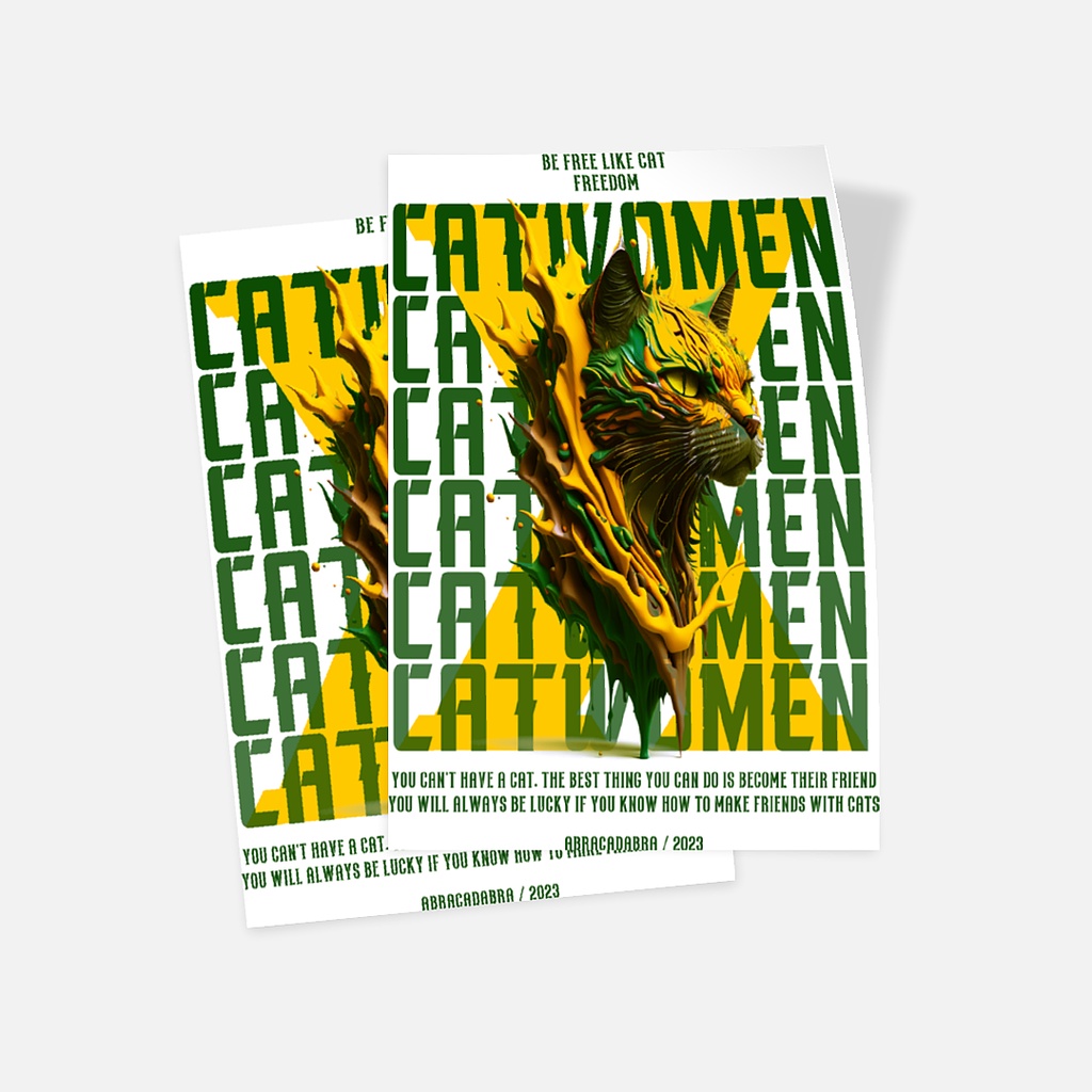 

Matte Sticker - Set of 2 Catwomen Abracadabra