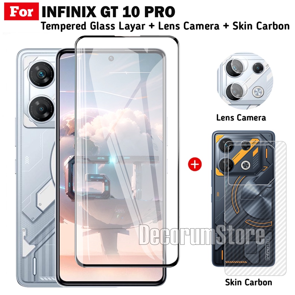 Tempered Glass INFINIX GT 10 PRO Layar Full Free Camera Dan Garskin Handphone