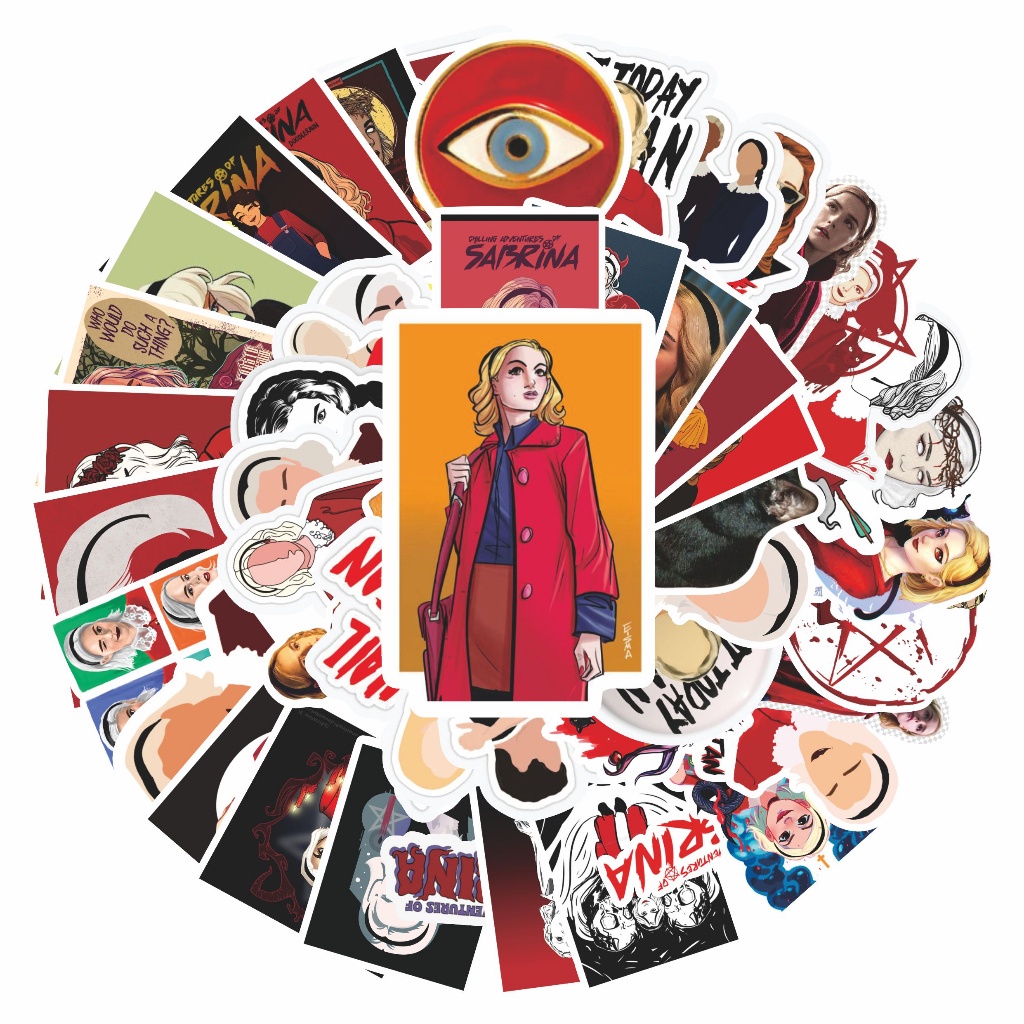

COD✨ 100 Pcs Stiker Motif Kartun adventure of sabrina Anti Air Untuk Dekorasi Notebook Sepeda Skateboard Handphone DIY