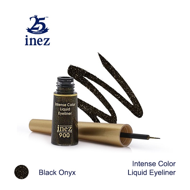 Inez 900 Intense Color Liquid Eyeliner Garis Mata Eye Liner Cair Tahan Lama Hitam Makeup Artis MUA P