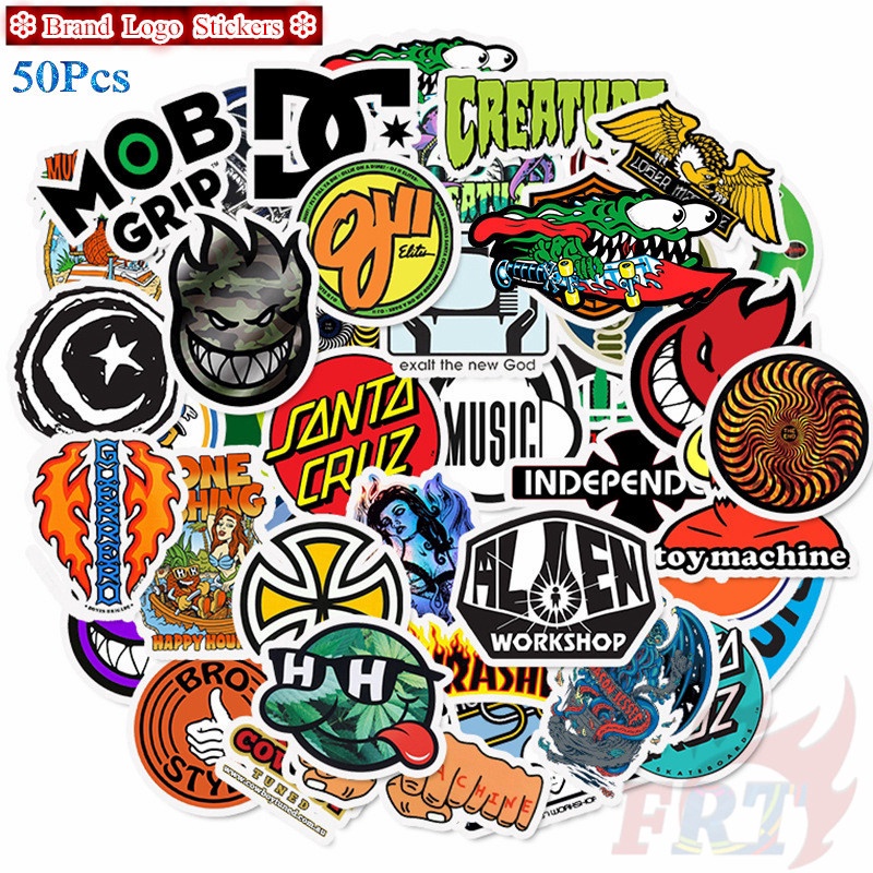 

Classical Mixed Fashion Brand Logo Series 01 Graffiti Stikers 25Pcs/Set DIY Fashion Waterproof Luggage Laptop Skateboard Doodle Decals Stikers