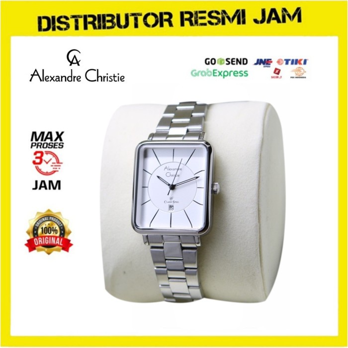 Jam Tangan Wanita Alexandre Christie AC 8662 AC8662 Silver White