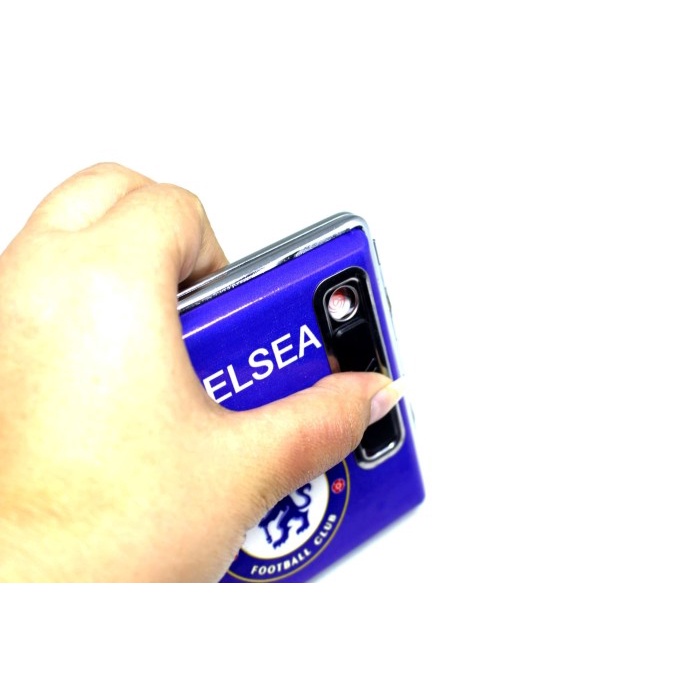 Kotak Tempat Rokok Cas USB Motif FC KOREK CAS CHELSEA 2133.27 pz store