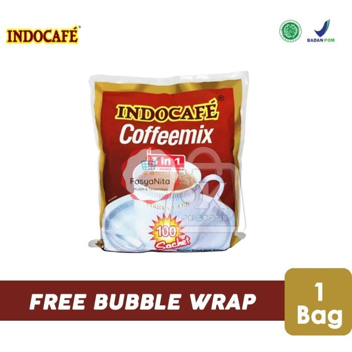 

Indocafe Coffeemix 3 in 1 / 100 Sachet (1 Bag) - FasyAnita Mart Denpasar