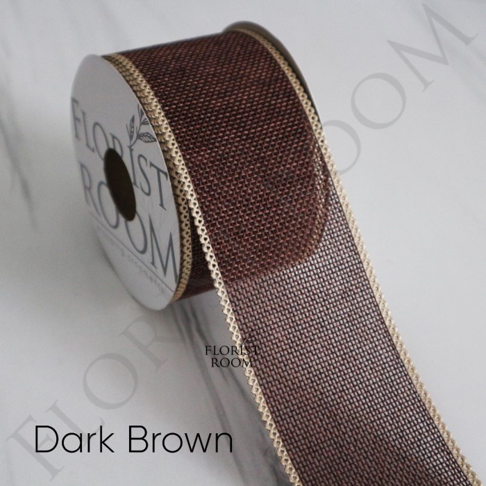 

Pita 15108655 ±5.5cm x 10 Yard - Ribbon - Goni - Dark Brown ORI