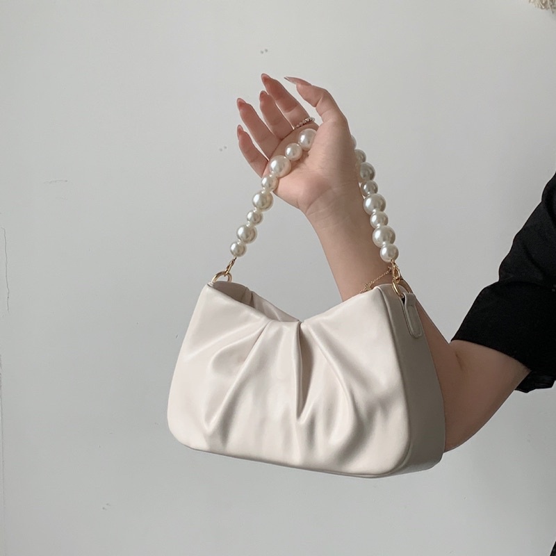Tas Wanita Pesta Import Original Tas Bahu Kulit Wanita Tas Hp Cewek Mini Pearl Bag GC 8538