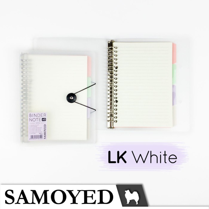 

Binder Note / Loose Leaf Binder A5 - 20 Ring Samoyed BNNT-11 - LI Black