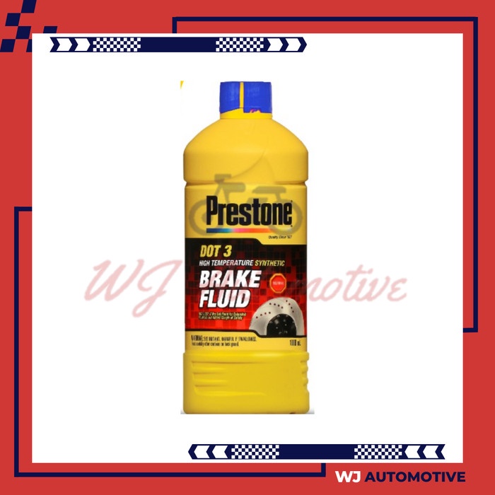 Prestone Brake Fluid DOT 3 1 Liter Oli Minyak Rem DOT3 1Liter Putih Cairan Rem Motor Mobil Preston
