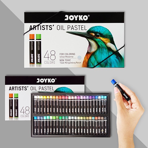

Artists Oil Pastel Krayon Minyak Joyko OP-ART Warna Colors 48 Colours