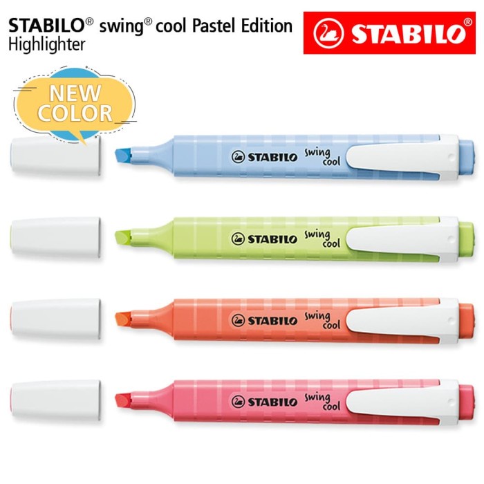 

[Terbaru] STABILO SET 4 - Swing Cool Pastel Edition / Highlighter Original 4 pcs