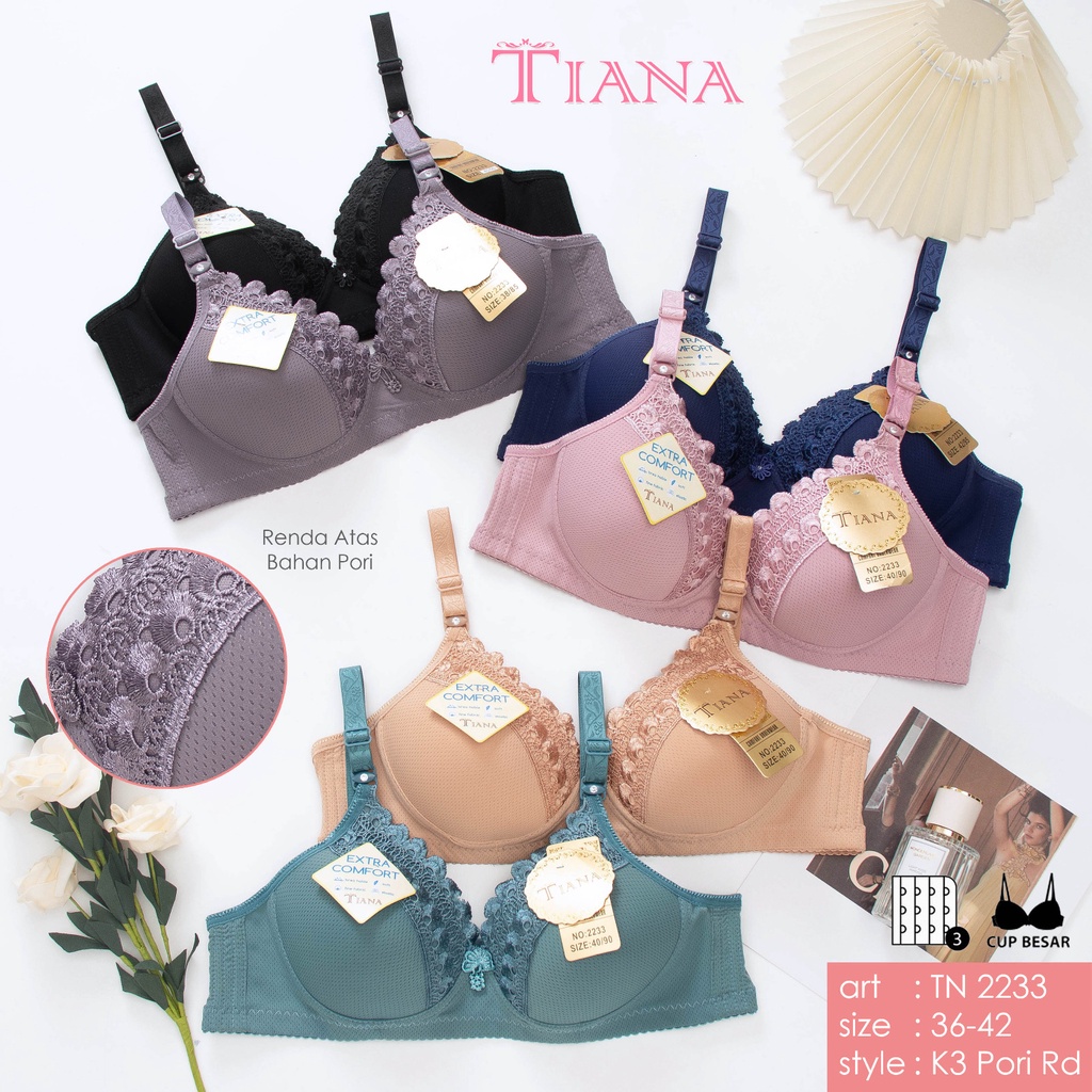 bra tiana tampa kawat renda / cup besar 2233