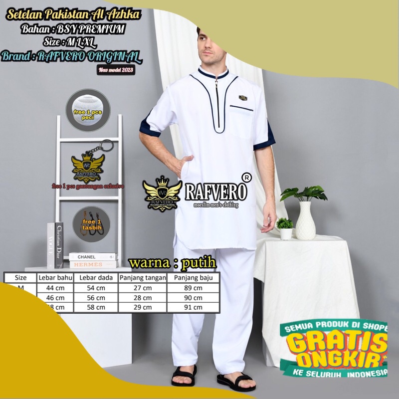 Setelan Gamis Pakistan Pria Remaja Dewasa / Baju Muslim Pria Setelan / Koko Setelan Assegaf/ Bigsize