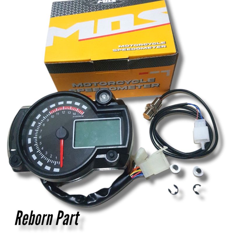 spedo Spedometer digital koso RX 2 MERK MOS, rx2n Hitam dan pangkon