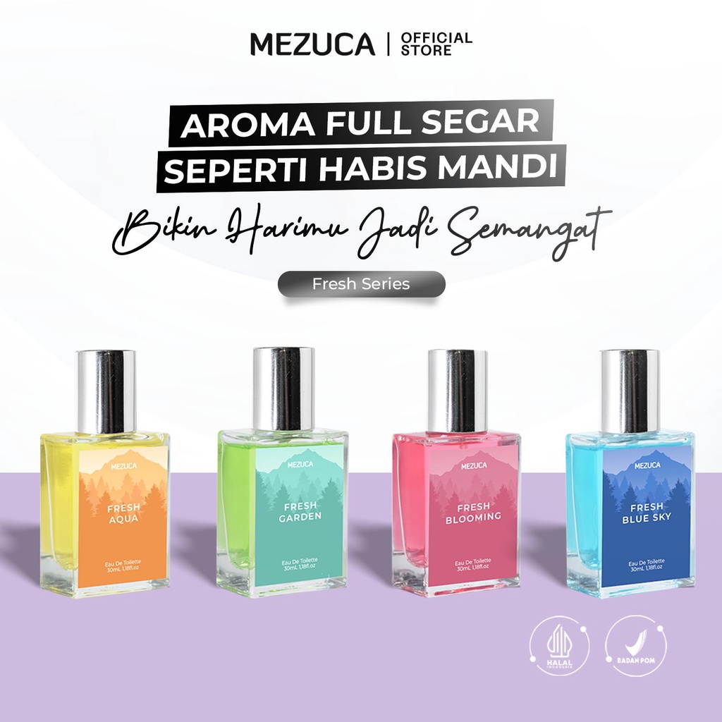 Dapat 4 Botol Parfum FRESH SERIES Mezuca Eau de Parfume Original BPOM