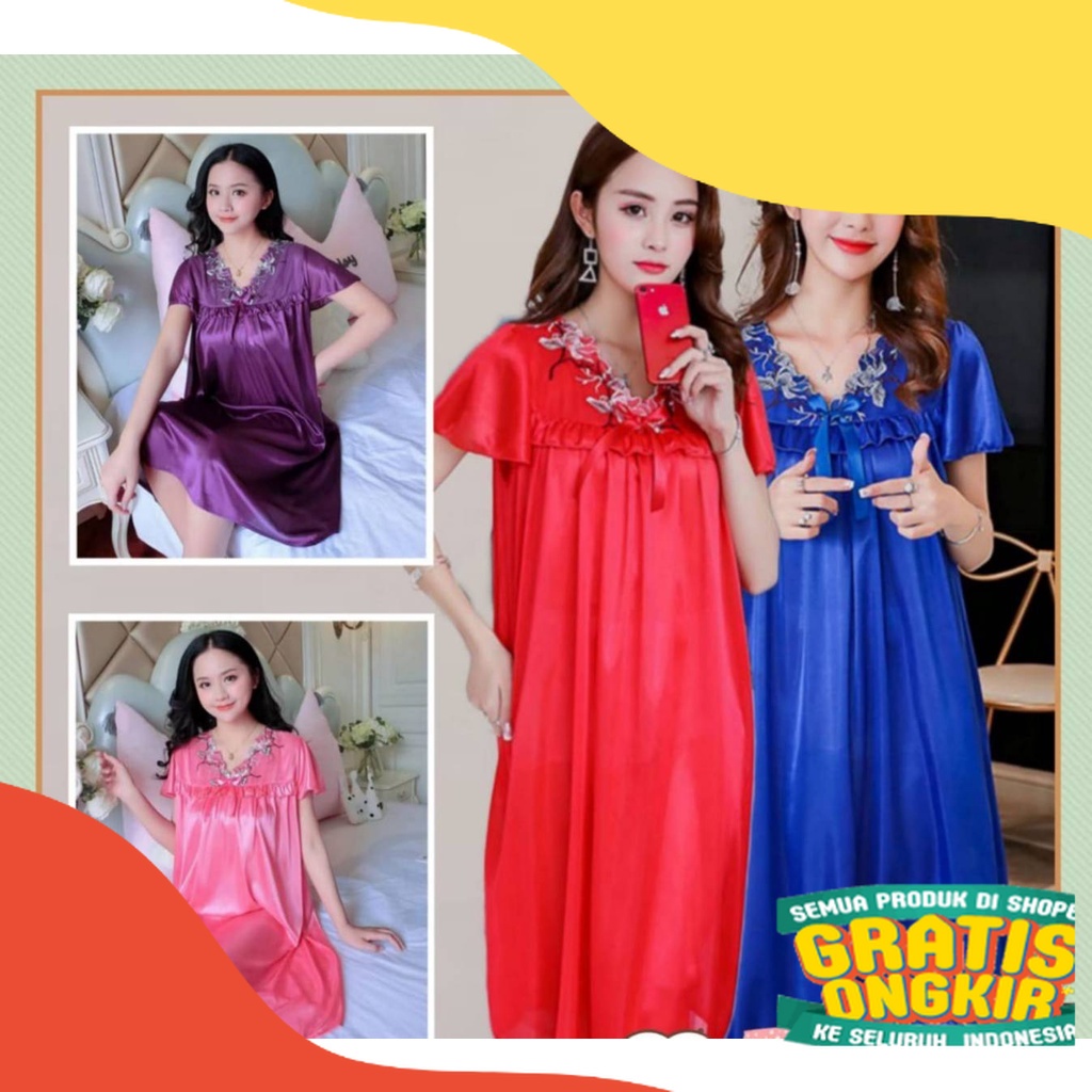 PEPOY  COD / DISCREET  Lingerie Sexy Jumbo Bordir V Neck Pita LD 130cm PY134/ kpop korean