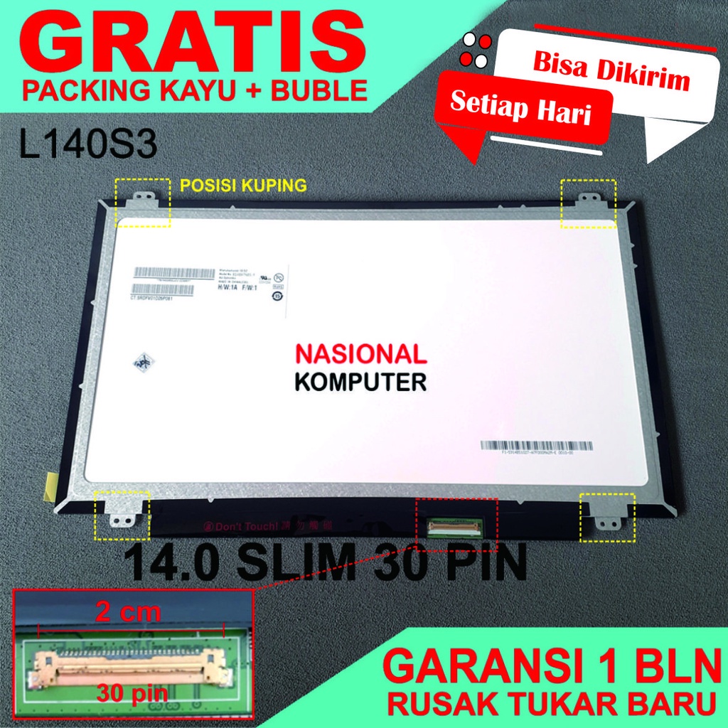 LCD LED Acer Aspire 3 A314-41 A314-32 A314-31 A314-21 14 inch slim 30 pin