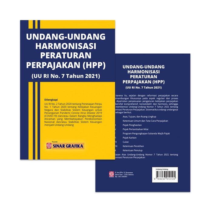 UU HARMONISASI PERATURAN PERPAJAKAN (UU RI NO. 7 TAHUN 2021)