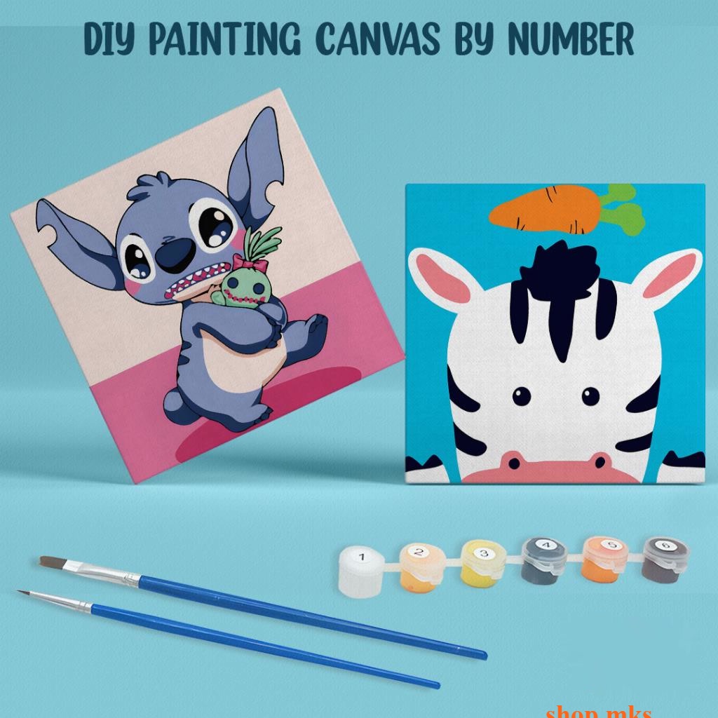 

SHOP MKS - KURANGI SCREEN TIME! CANVAS LUKIS SET 20X20 CM / PAINT BY NUMBER KANVAS LUKIS UK 20X20 CM / CANVAS PAINTING BY NUMBER TERMASUK CAT KUAS FRAME KAYU / PAINT BY NUMBER / CANVAS PAINTING KIT / HADIAH KADO ANAK