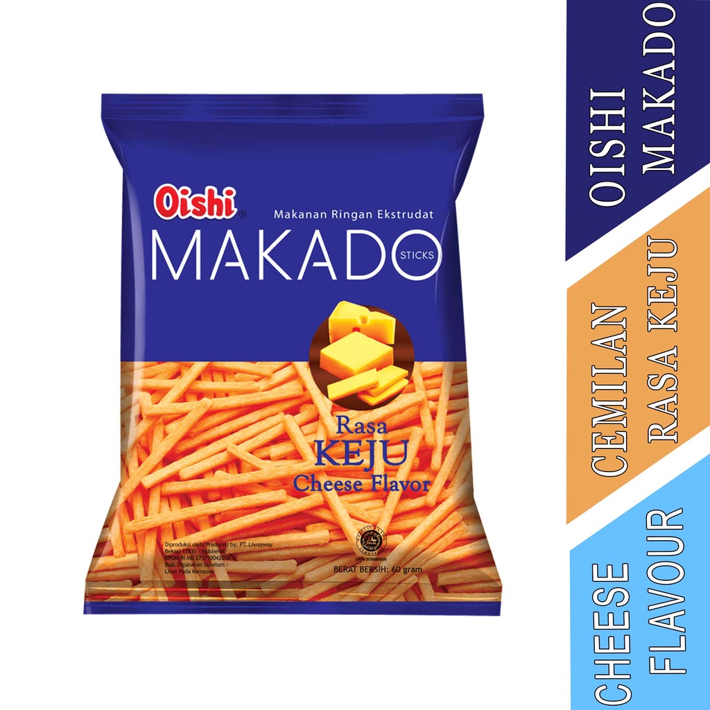 

OISHI MAKADO STICKS RASA KEJU 60g