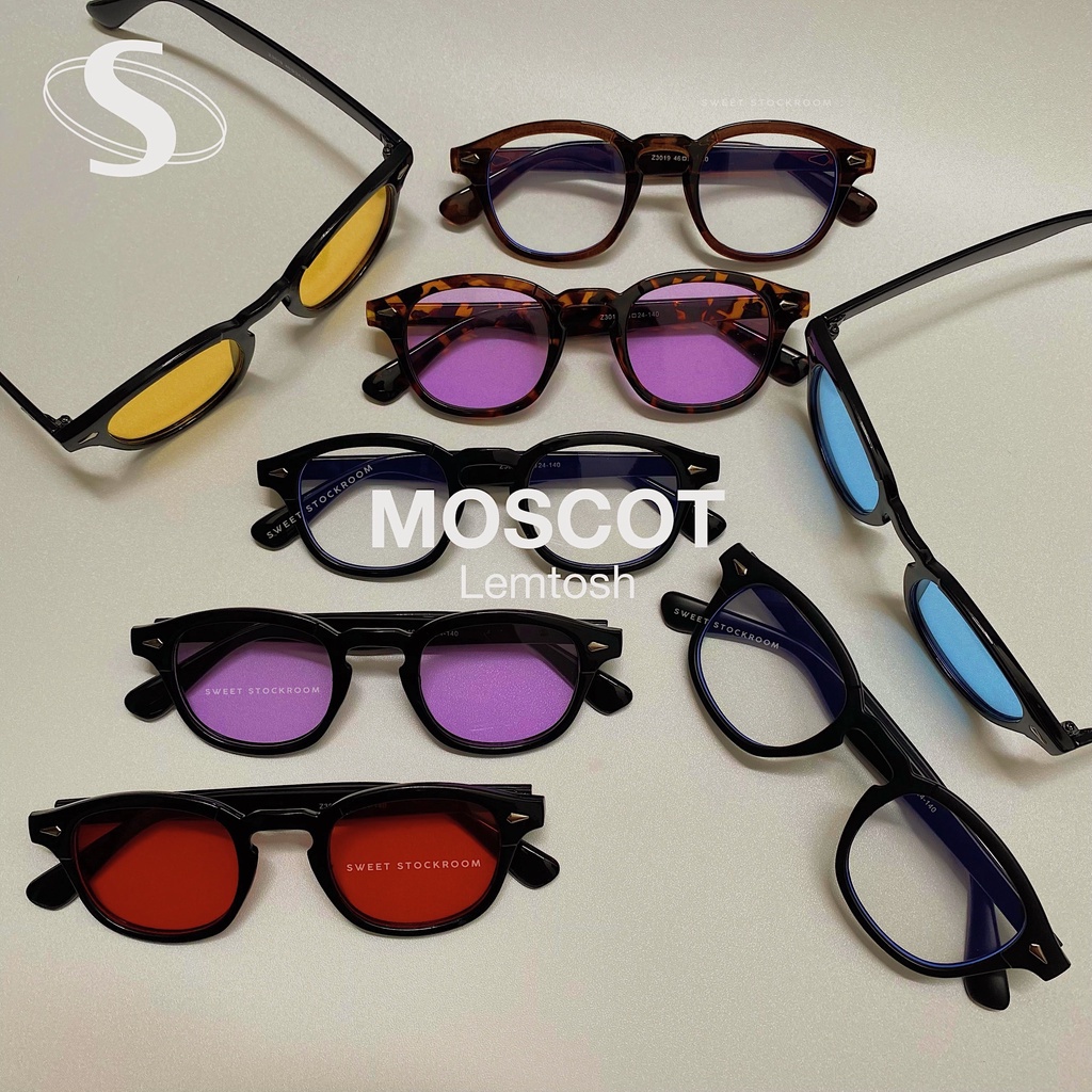 Sweet Stockroom | MSCT "Lemtosh" (Kacamata Classic Retro Lensa Warna Clear Ungu Biru Merah Kuning Hi