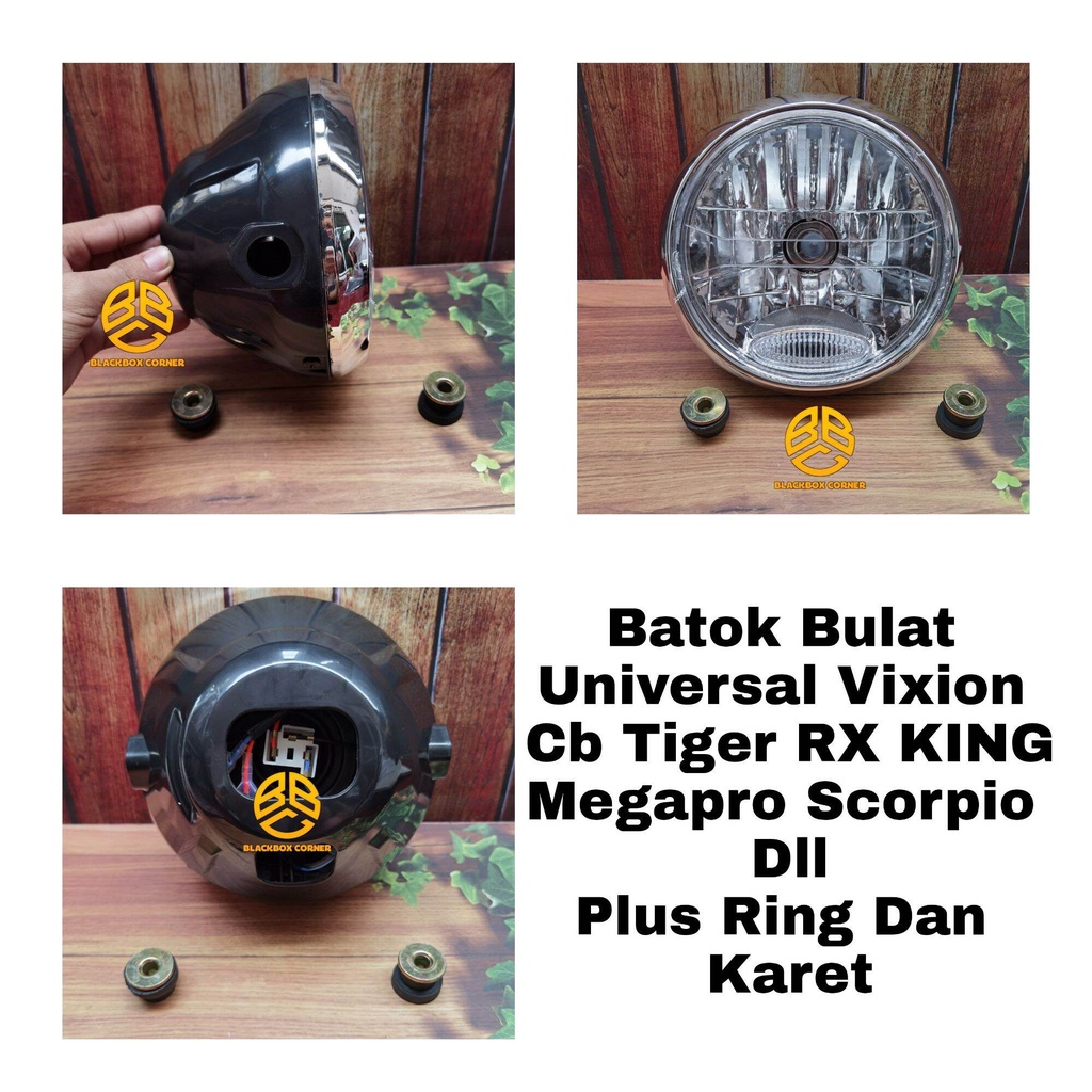 LAMPU BULAT HITAM UNIVERSAL RX KING VIXION CB VERZA SCORPIO TIGER PLUS RING DAN KARET