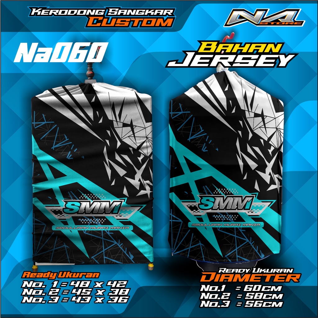 Kerodong Sangkar Kotak dan Bulat Custom SMM MURAI MANIA Desain Keren Bisa Request - NA STORE