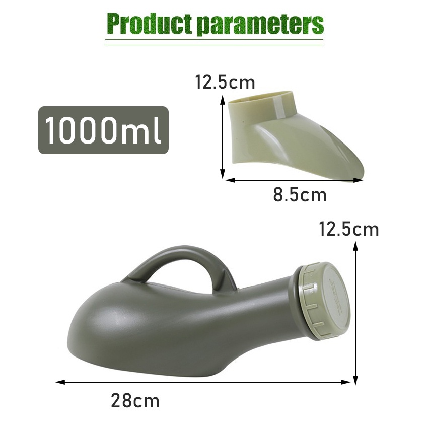 1000ml Urinal pispot anak laki laki Plastik pipis Dewasa Pria wanita portable tempat urine wanita