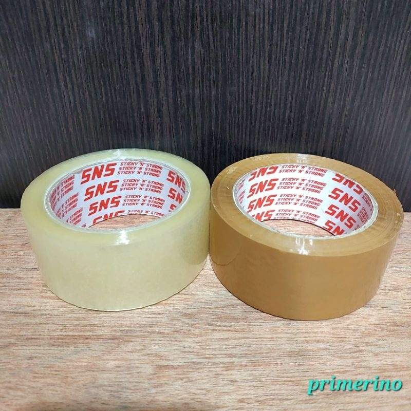 

Lakban Bening - Lakban Coklat 100 yard x 45 mm SNS Eco / Isolasi 2 Inch Lakban Opp Selotape