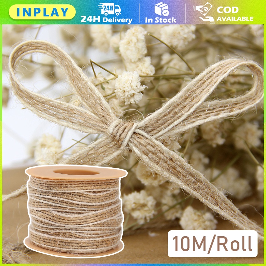 

10M Pita Burlap Hias Kado / Rustic Vintage Decor Tali Goni Craft / Benang Pembungkus Kado