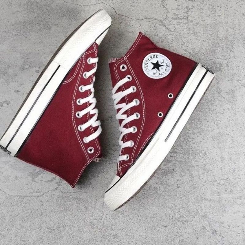 Sepatu Converse 70's Hi Maroon/Dark Red Premium Hight Quality