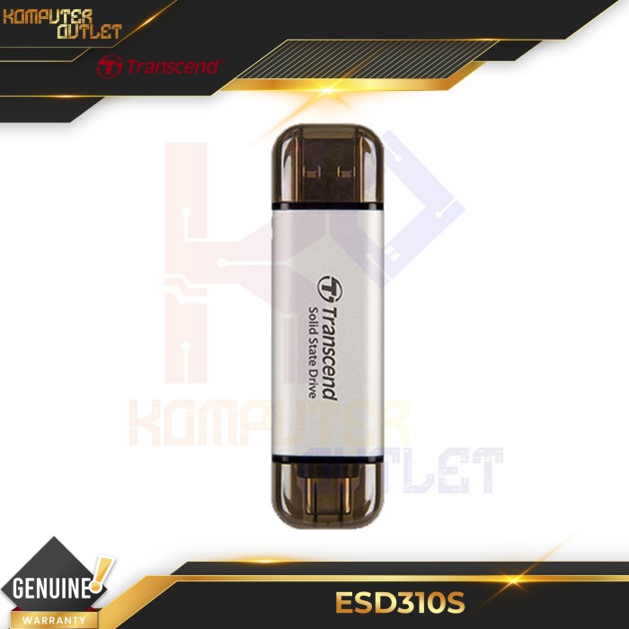 SSD Transcend External 2tb Silver Type C - ESD310S SSD External