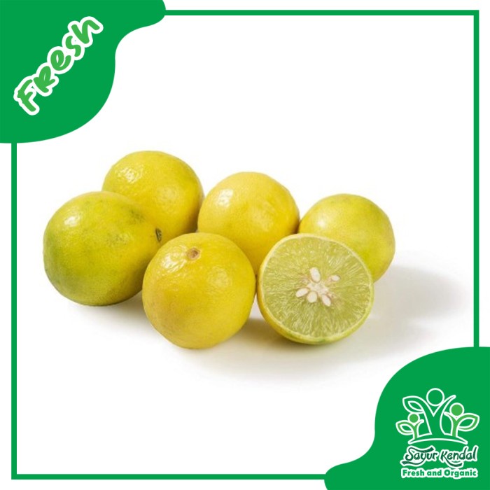 

==PROMO SALE !!!== Fresh Lemon Lokal Segar Organik (Buah Kualitas Premium - SayurKendal) - 500gr