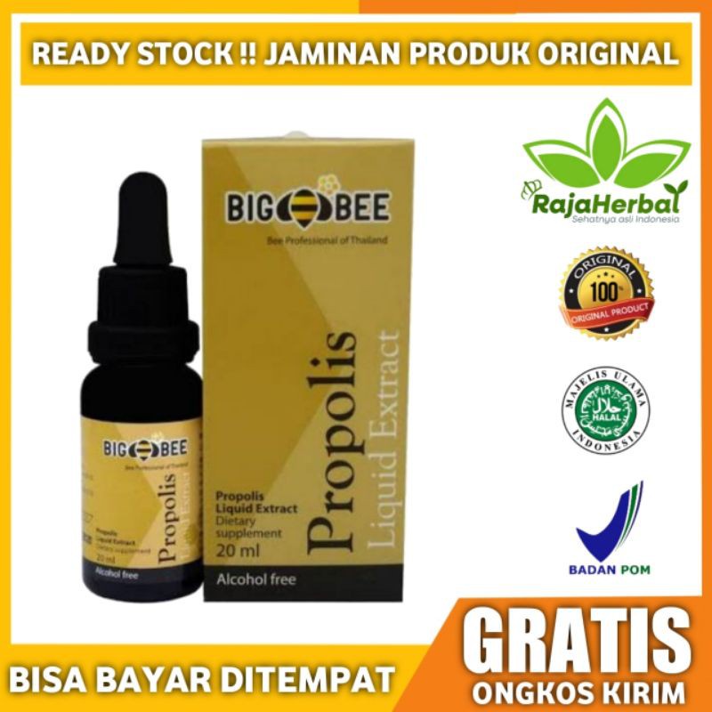 100% ASLI Big Bee Propolis Liquid Extract 20ml Atasi Demam Dingin, Tenggorokan Belok, Asam Lambung