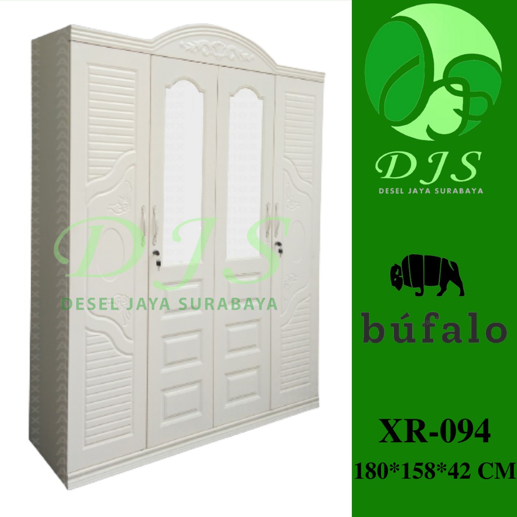 PROMO CUCI GUDANG Lemari Pakaian Besi - Lemari Baju Besi 4 pintu - Lemari Baju 4 Pintu - Lemari Baju