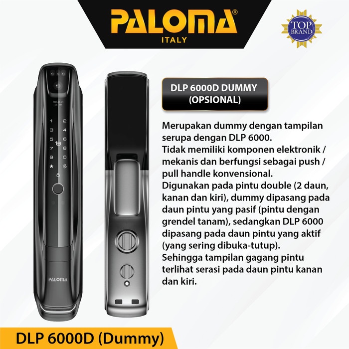 

PROMO- PALOMA DLP 6000 Digital Lock Smart Home Kunci Pintu Door Handle WiFi - DUMMY DLP 6000D