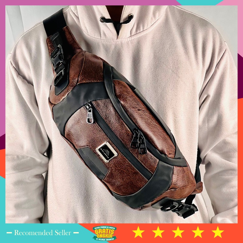 Tas Pria keren Casual BRanded Premium Murah Original kuat - Tas Selempang Pria POLO AMSTAR Tas Terba