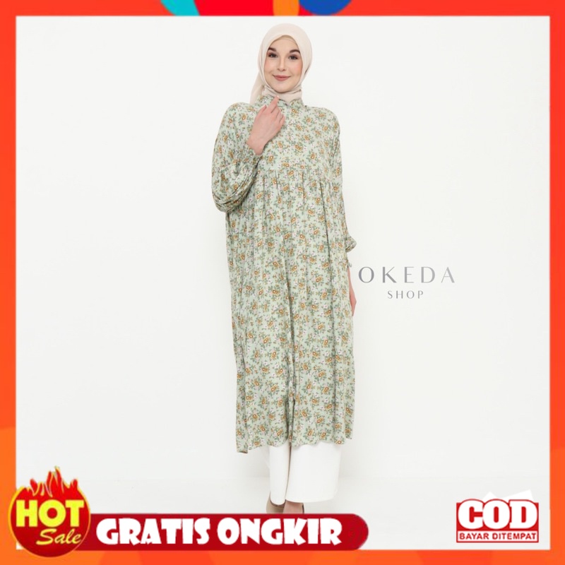 KAIN ADEM HALUS TEBAL / OkedaShop - NAMI MIDI DRESS - Midi Dress Wanita