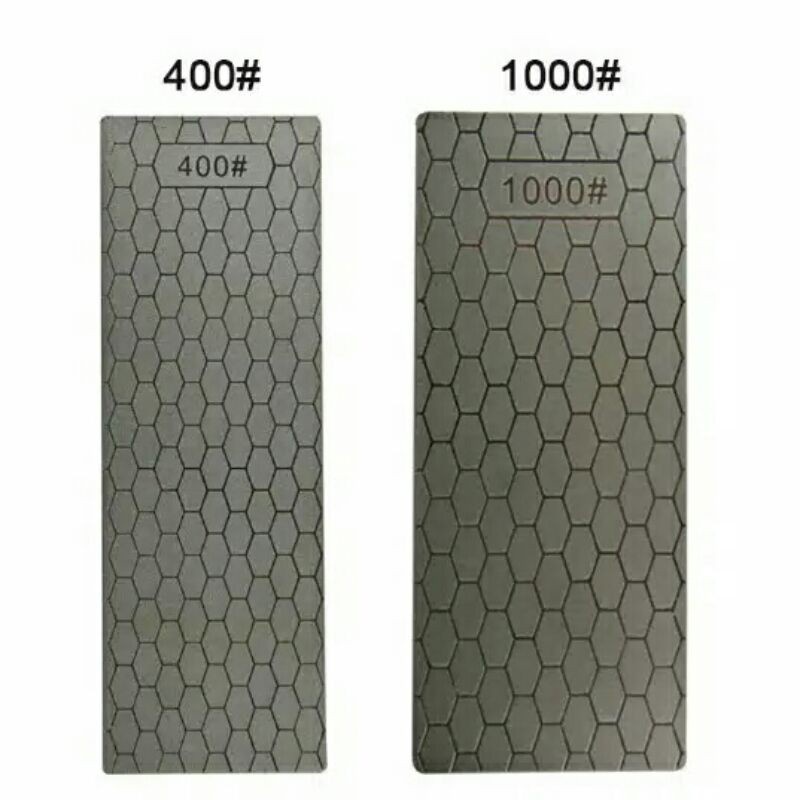 Batu Asah Pengasah Asahan Grit 400 1000 Berlian Whet Stone Batu Tumpul Pisau Tajam Gerinda