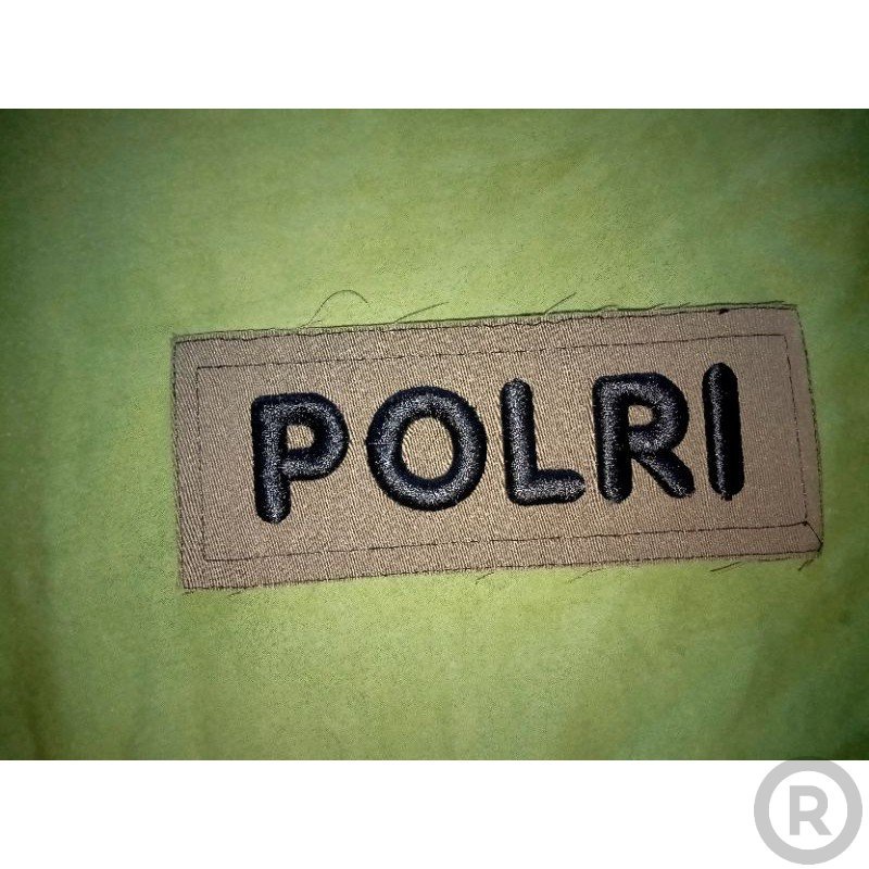 Bordir Bordir bordir timbul polri dan nama Bordir Nama Custom Nama Dadabisa pesan satuan