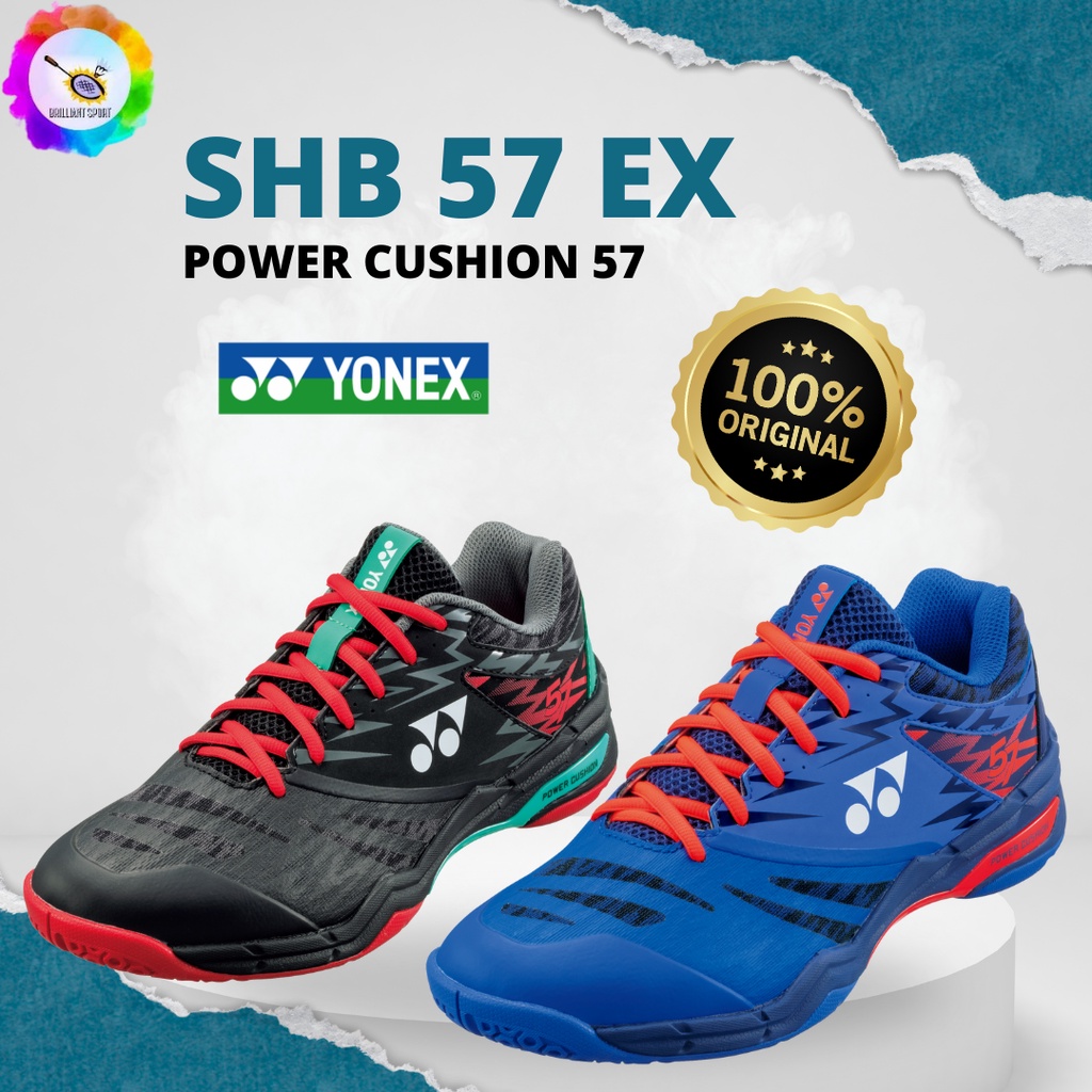 SEPATU BADMINTON YONEX POWER CUSHION 57 SHB57EX SHB 57 EX ORIGINAL
