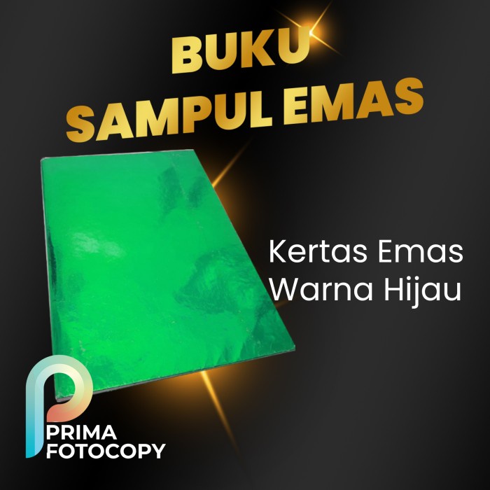 

Buku Sampul Emas Metalik Warna Hijau | SIDU CAMPUS OAKEY KIKY 1 pcs | Kertas Mas Metalik Hijau