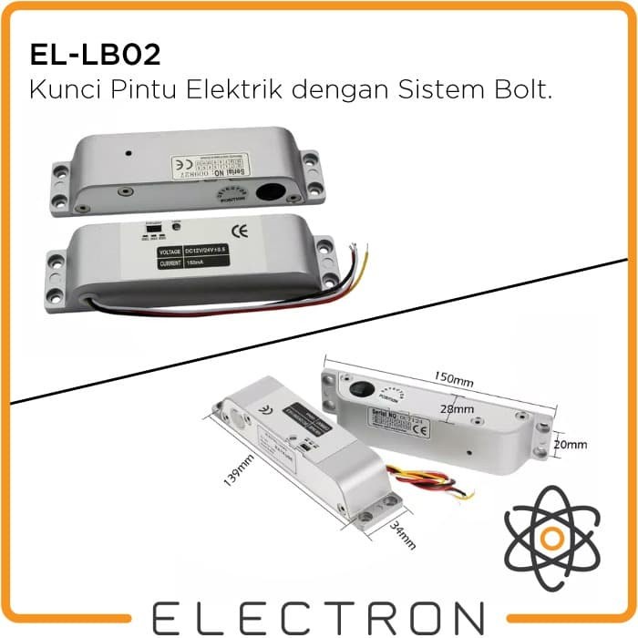 

Electric Drop Bolt Lock Access Door Delay 4 wire Bracket EL-LB02