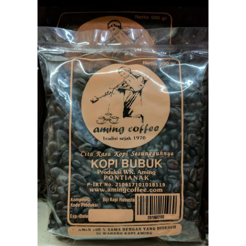 

1Kg 1000gr Biji Kopi Robusta Aming Coffee Beans Asli Khas Pontianak 1 kg 1000 gr