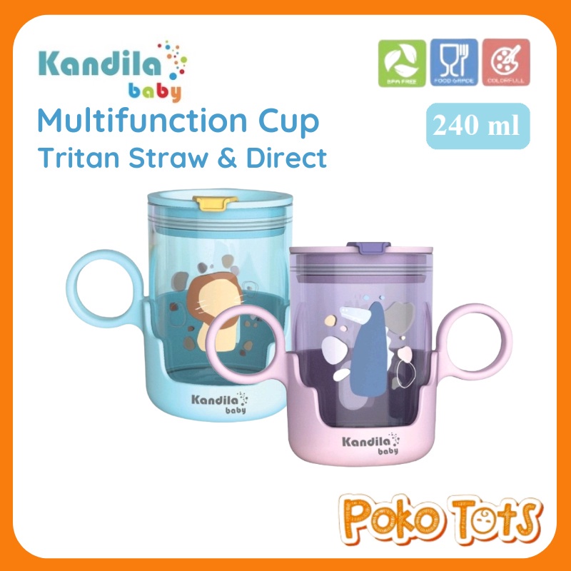 Kandila Baby Multifunction Cup Tritan Straw & Direct 240ml KDL007-6 Botol Minum Anak JB