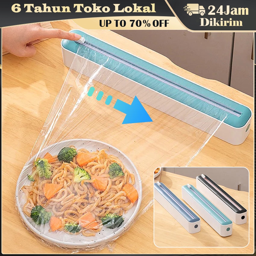 Food Wrap Dispenser / Film Cutter / Foil Cling Wrap Dispenser Plastik / Cling Wrap Dispenser Alat