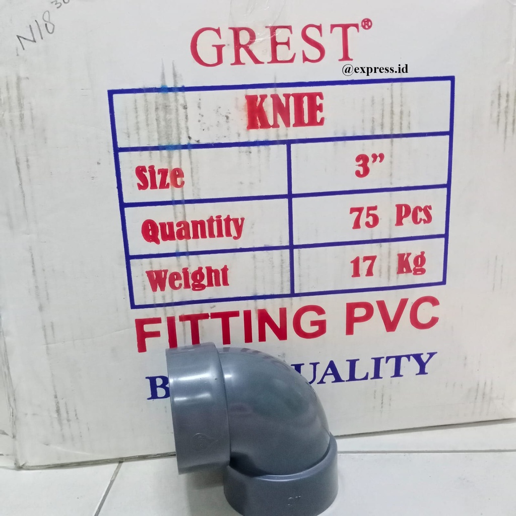 SBJAYA99 - Knee Elbow 3 inchi GREST / Elbow 3 inch Grest / Fitting PVC