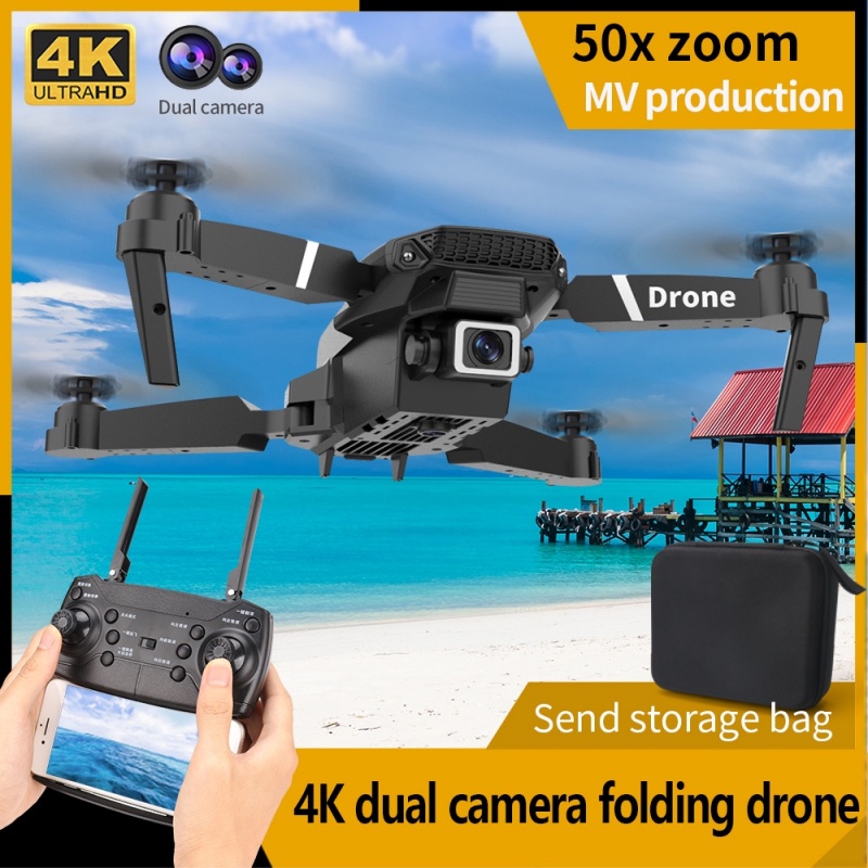 Drone E88 Pro 4k HD Cdrone kamera jarak jauh  drone murah drone bekas drone helikopter